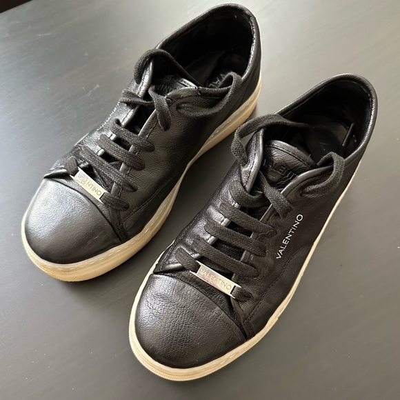 Valentino Dalia Leather Platform Shoes Size 8 - Picture 2 of 7